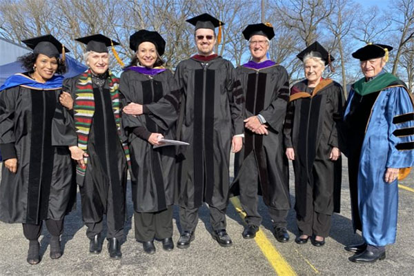 Board of Trustees in granduation robes