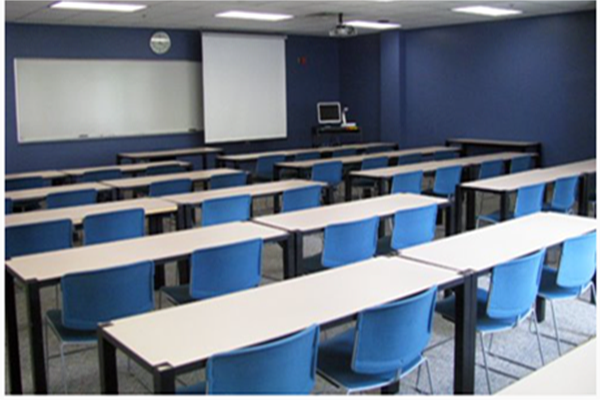 Conference Room 2318 400 shown in classroom setup