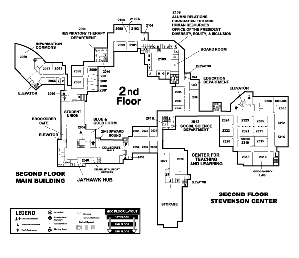 map of second floor