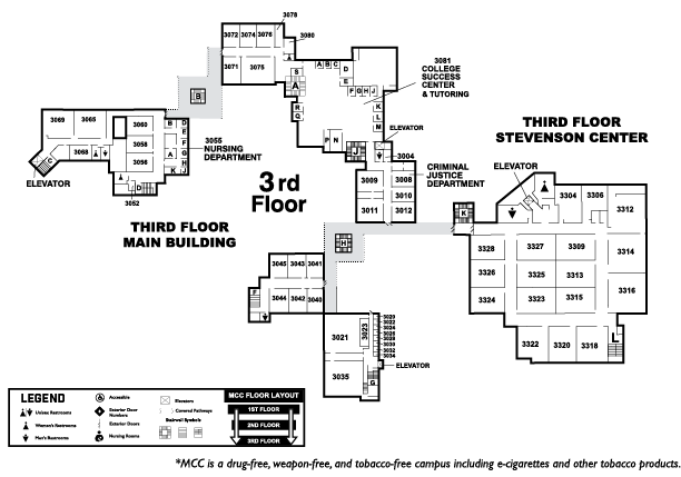 map of third floor