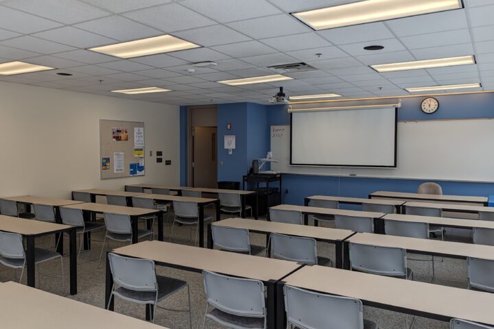 Conference Room 2320 shown in classroom setup