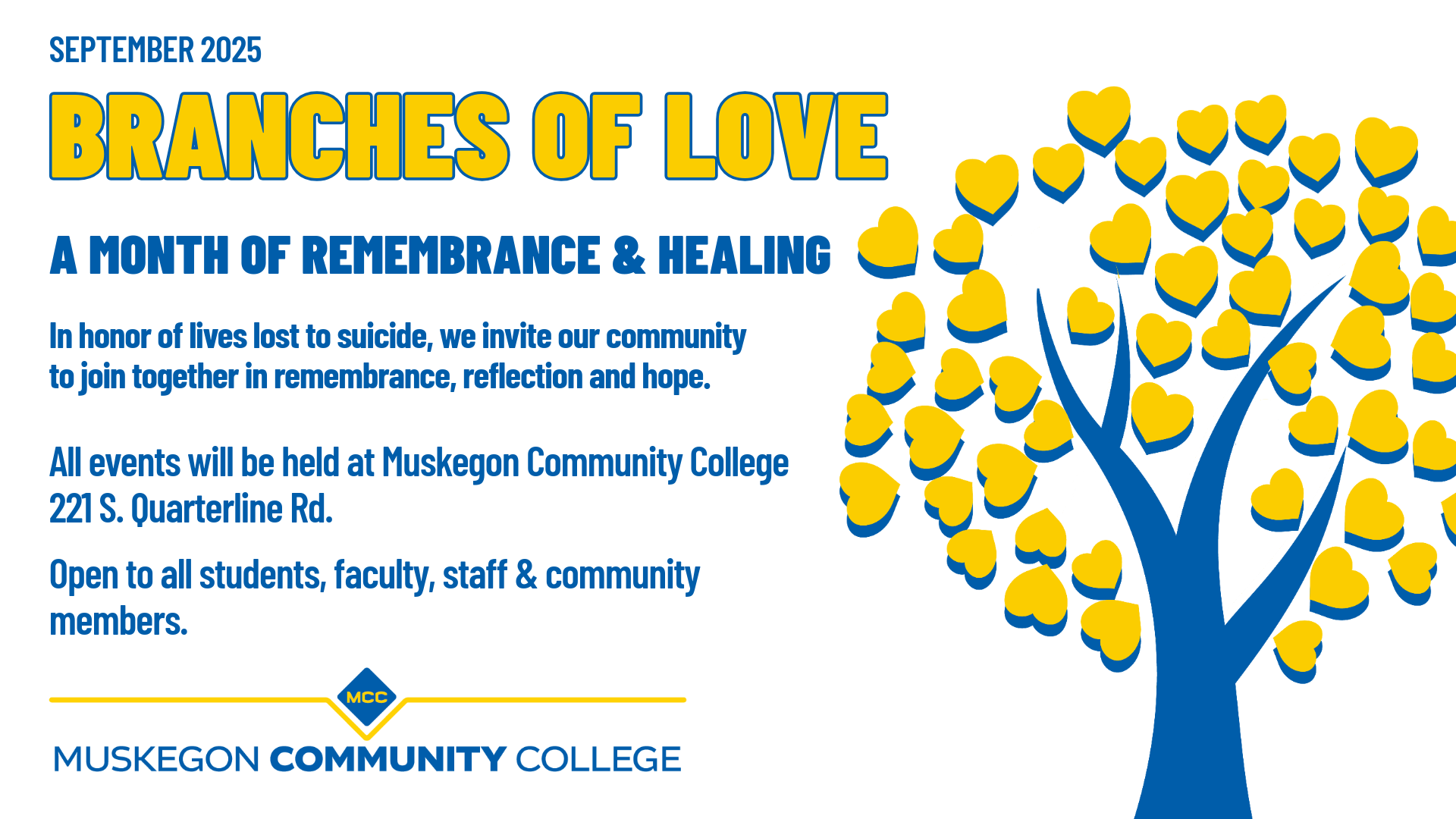 Community Invited to Series of Suicide Awareness Events